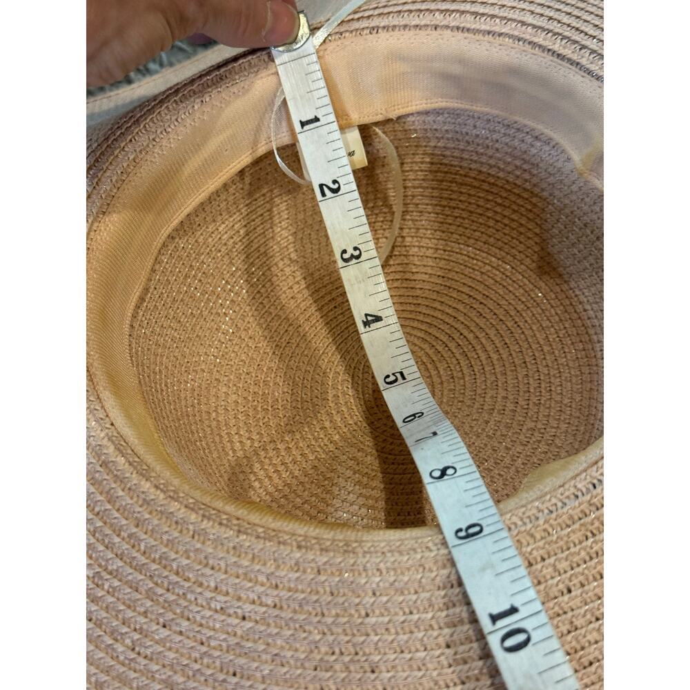 Odiva Wide Brim Floppy Sun Hat One Size Beige Paper Straw Beach Resort Hat - Picture 7 of 8